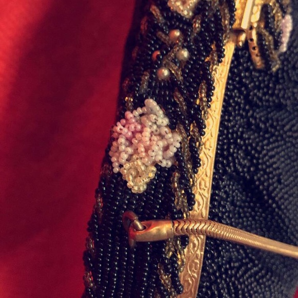 Vintage ,black beaded,French bag - Picture 3 of 5